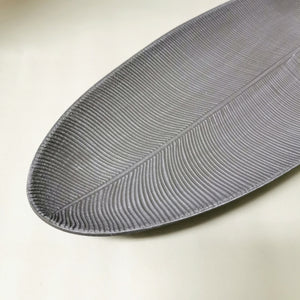 Blatt aus Holz, grau, 59 cm